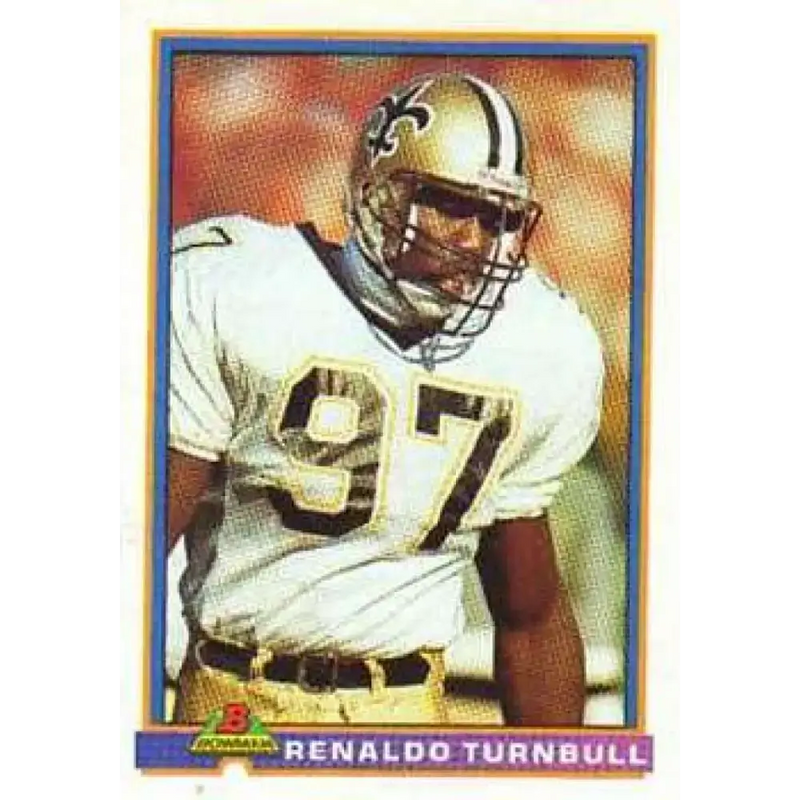 1991 Bowman #346 Renaldo Turnbull NM-MT New Orleans Saints Football Card - Football Card Single