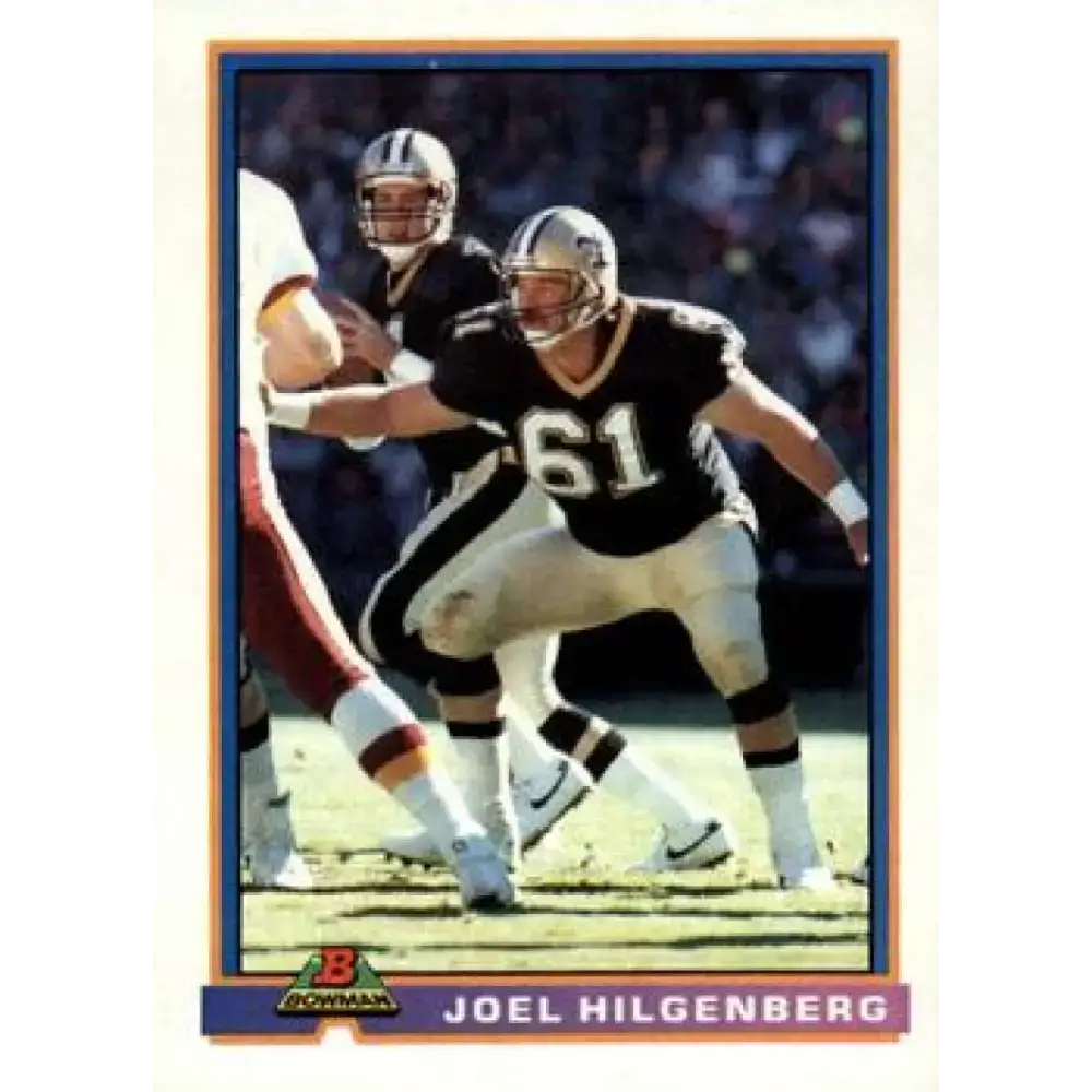1991 Bowman #347 Joel Hilgenberg NM-MT New Orleans Saints Football Card - Football Card Single