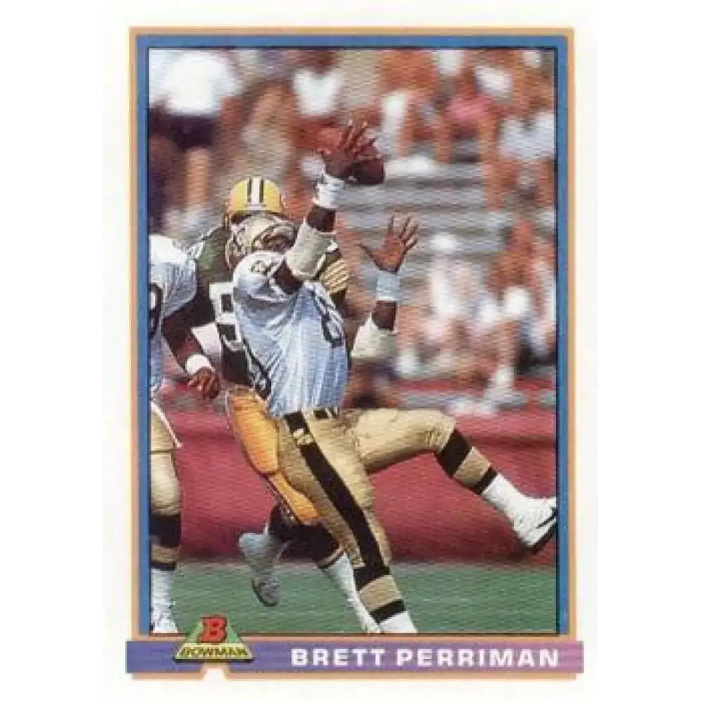 1991 Bowman #354 Brett Perriman NM-MT New Orleans Saints Football Card - Football Card Single