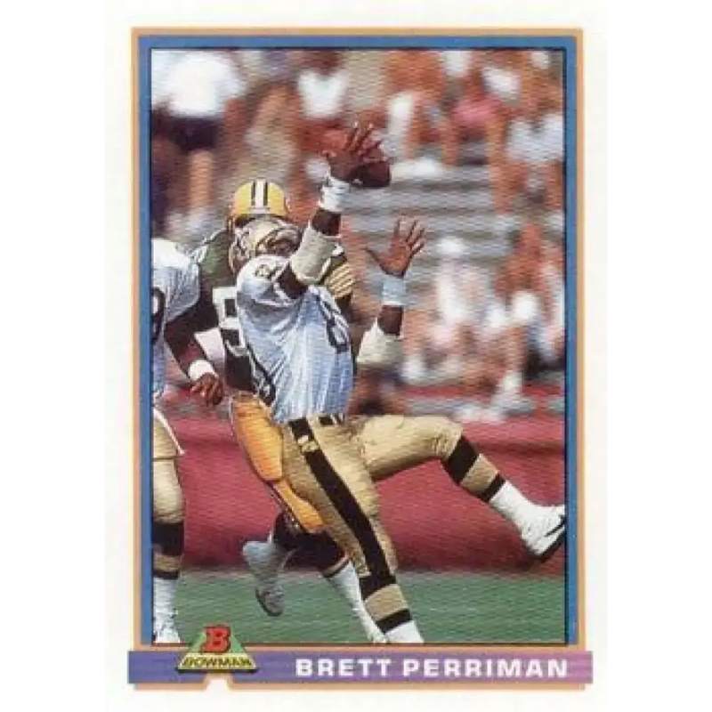1991 Bowman #354 Brett Perriman NM-MT New Orleans Saints Football Card - Football Card Single