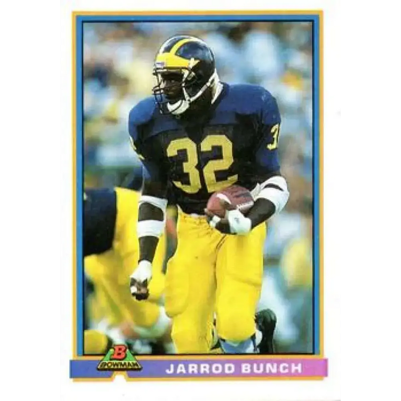 1991 Bowman #356 Jarrod Bunch NM-MT RC Rookie New York Giants Football Card