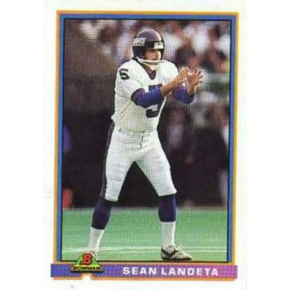 1991 Bowman #360 Sean Landeta NM-MT New York Giants Football Card - Football Card Single