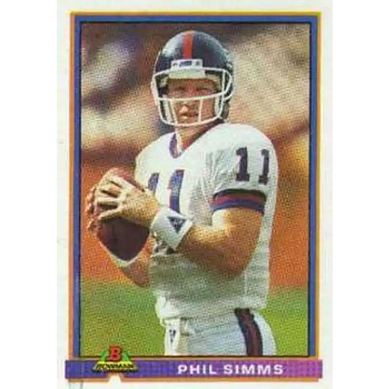 1991 Bowman #364 Phil Simms NM-MT New York Giants Football Card - Football Card Single