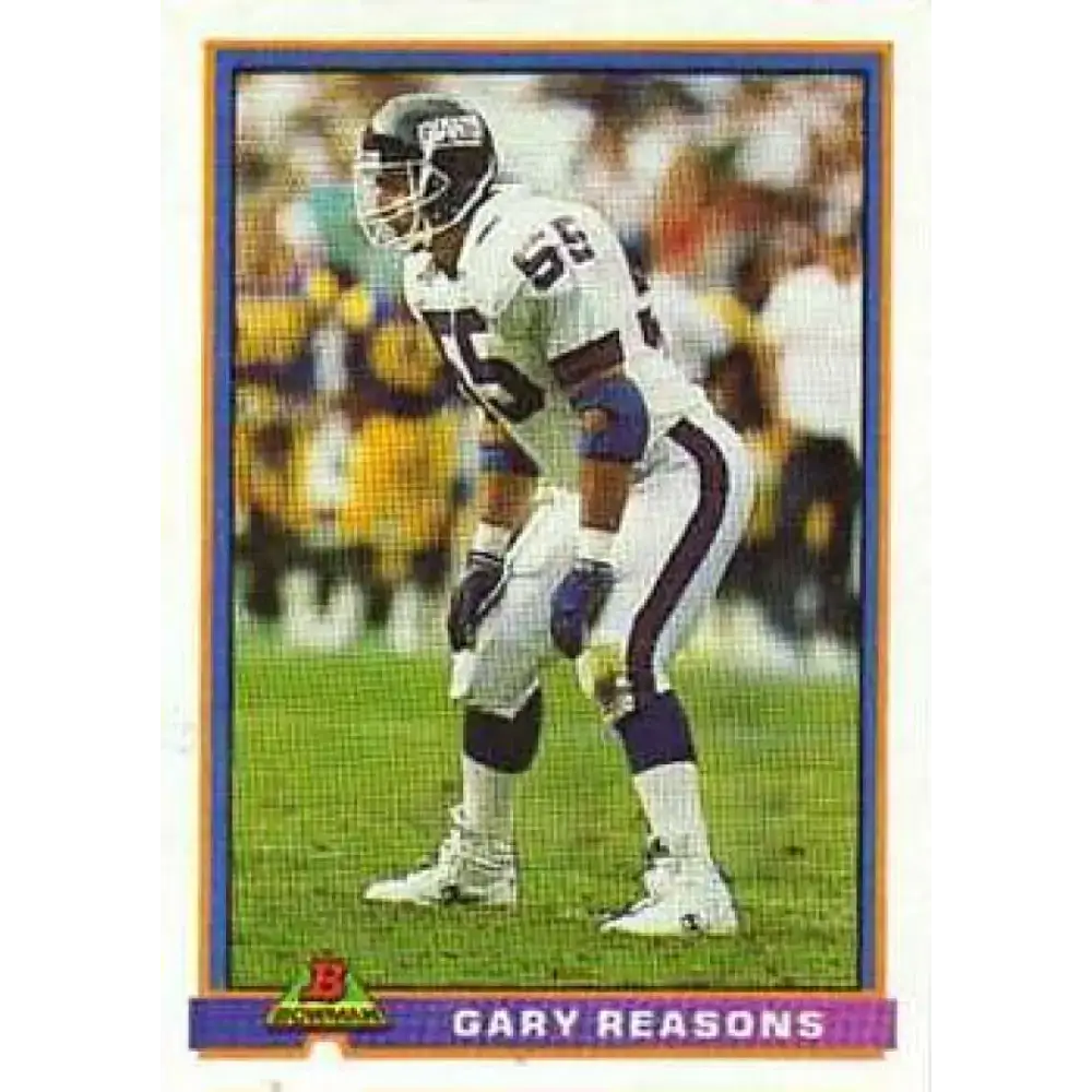 1991 Bowman #366 Gary Reasons NM-MT New York Giants Football Card - Football Card Single