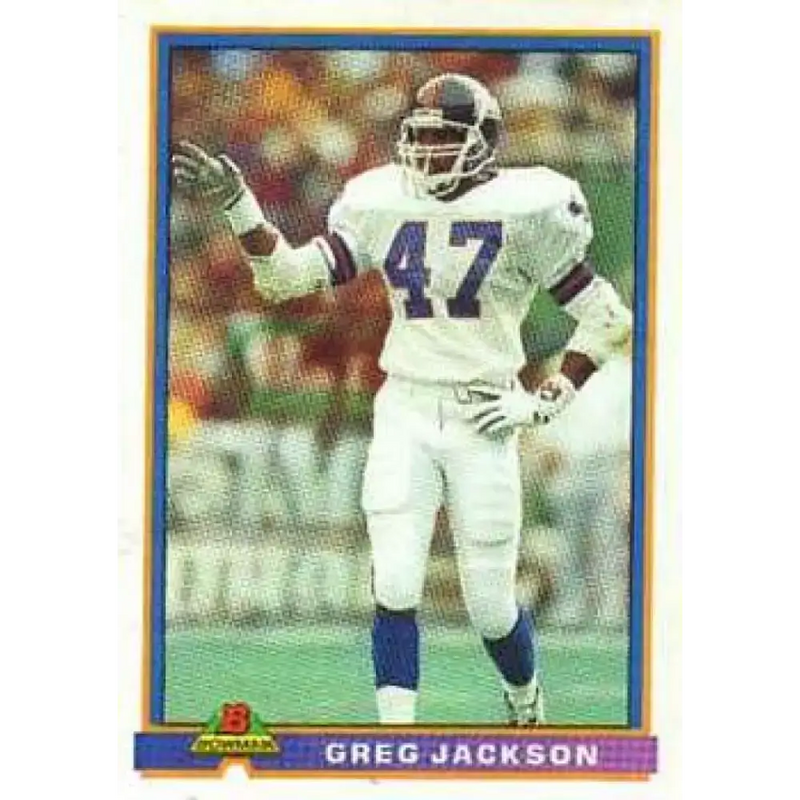 1991 Bowman #368 Greg Jackson NM-MT RC Rookie New York Giants Football Card - Football Card Single