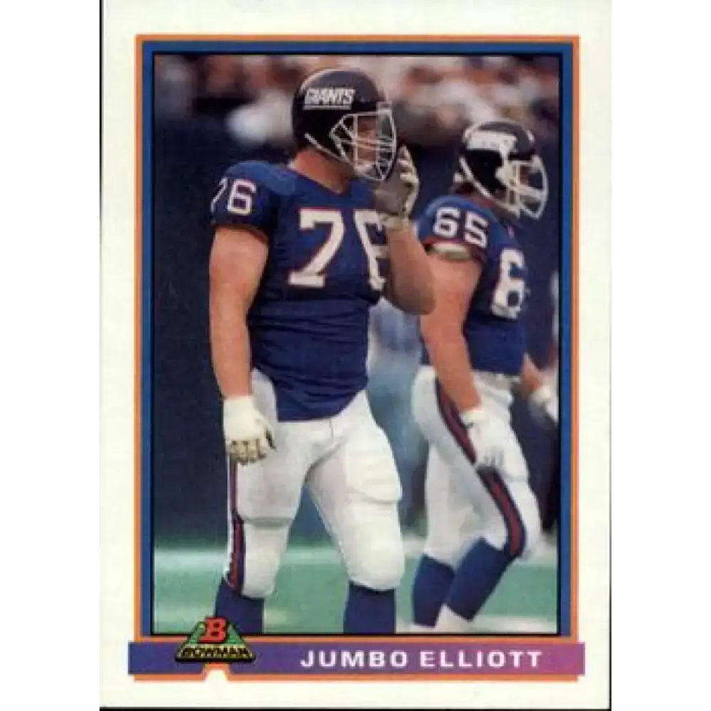 1991 Bowman #369 Jumbo Elliott NM-MT New York Giants Football Card