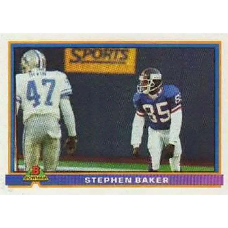 1991 Bowman #374 Stephen Baker NM-MT New York Giants Football Card - Football Card Single