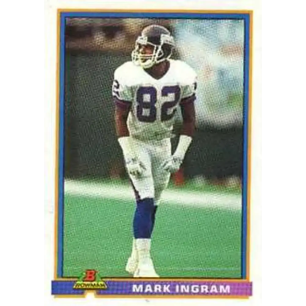 1991 Bowman #375 Mark Ingram NM-MT New York Giants Football Card - Football Card Single