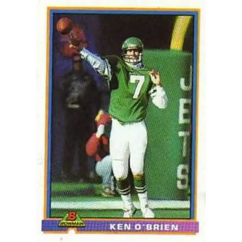 1991 Bowman #378 Ken O’Brien NM-MT New York Jets Football Card - Football Card Single