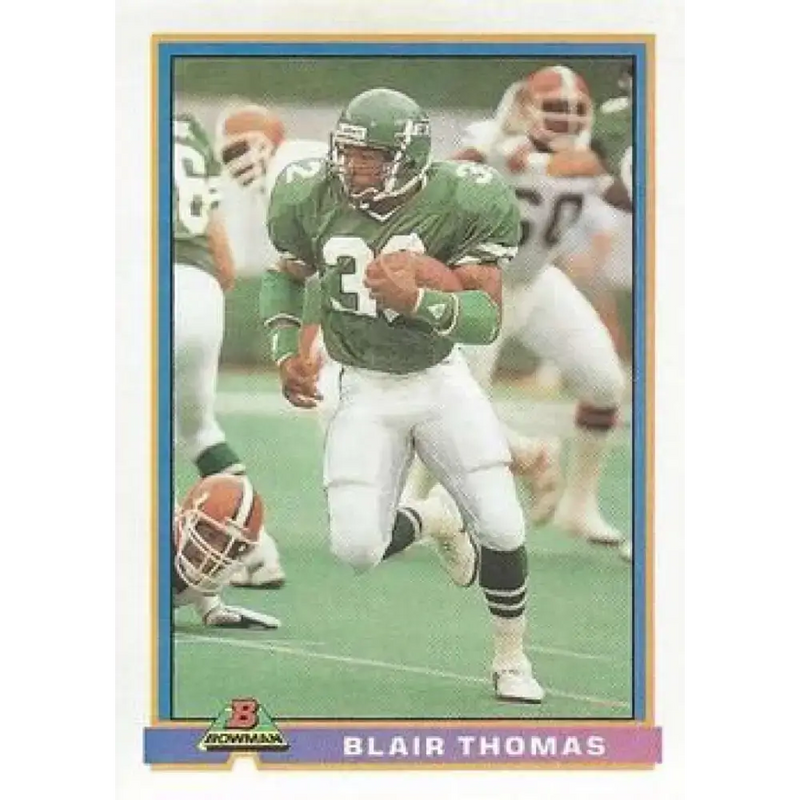 1991 Bowman #382 Blair Thomas NM-MT New York Jets Football Card - Football Card Single
