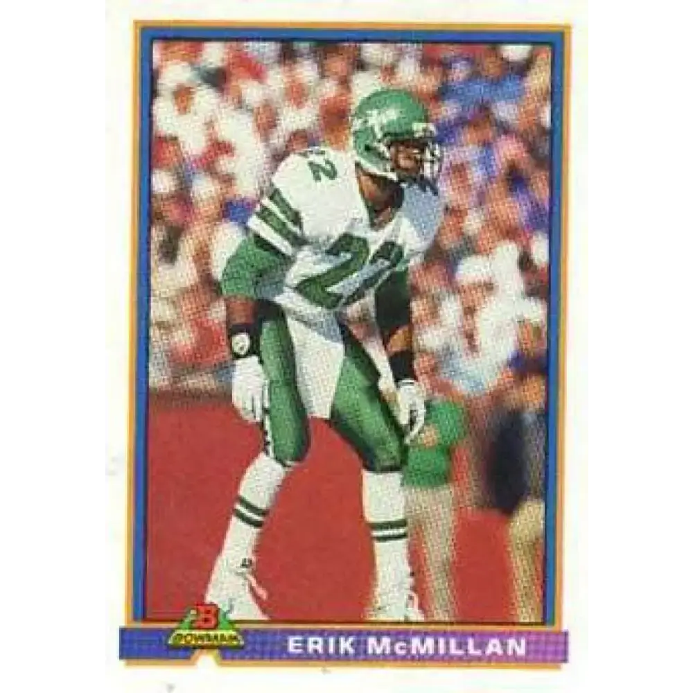 1991 Bowman #383 Erik McMillan NM-MT New York Jets Football Card - Football Card Single