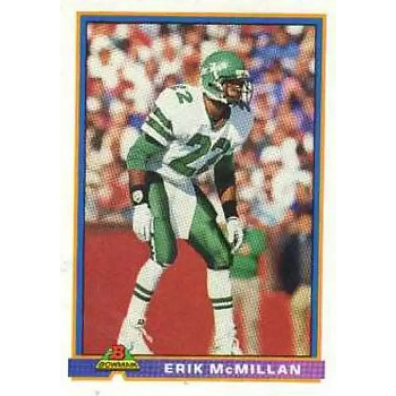 1991 Bowman #383 Erik McMillan NM-MT New York Jets Football Card - Football Card Single