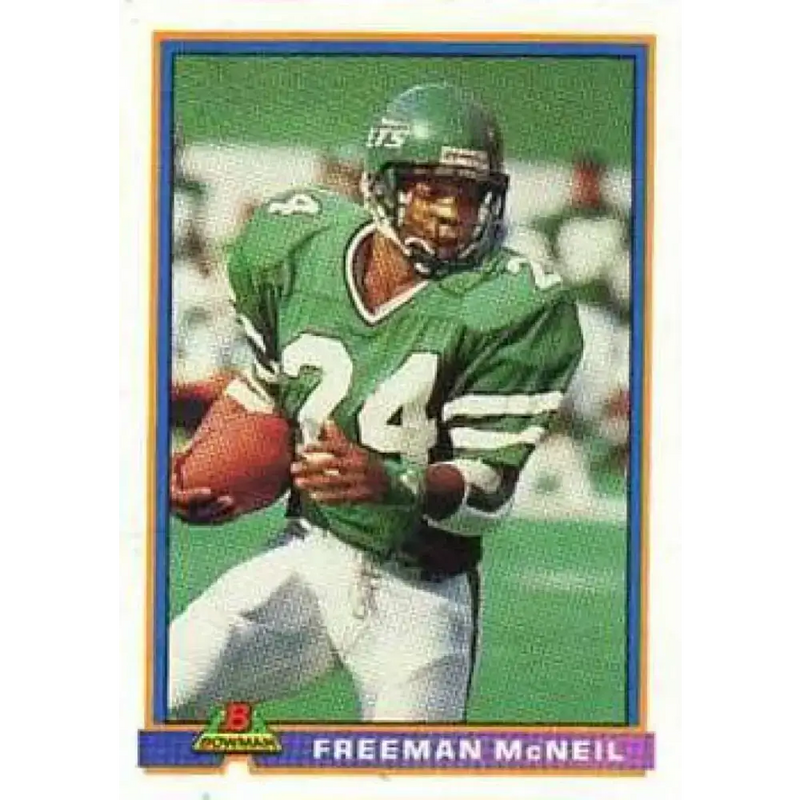 1991 Bowman #385 Freeman McNeil NM-MT New York Jets Football Card - Football Card Single