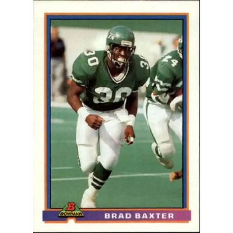 1991 Bowman #386 Brad Baxter NM-MT New York Jets Football Card - Football Card Single