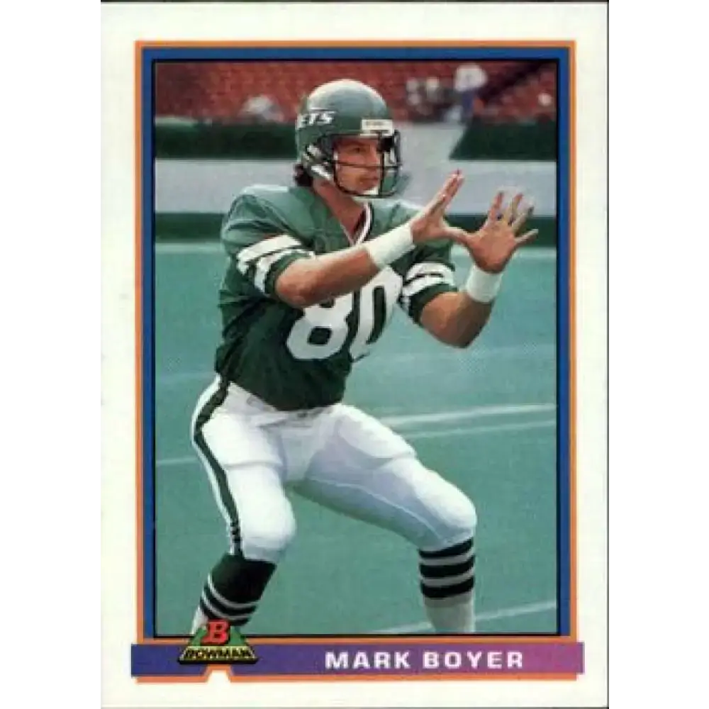 1991 Bowman #387 Mark Boyer NM-MT New York Jets Football Card - Football Card Single