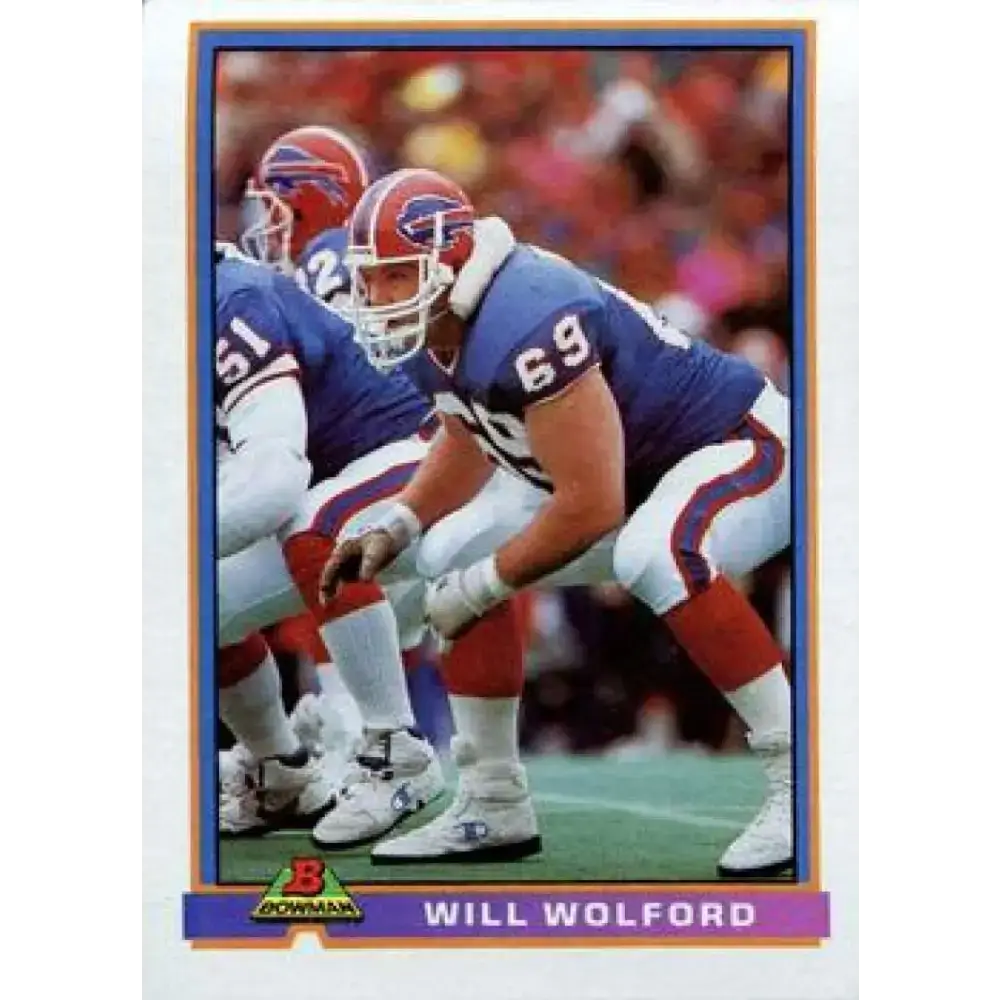 1991 Bowman #39 Will Wolford NM-MT Buffalo Bills Football Card - Football Card Single