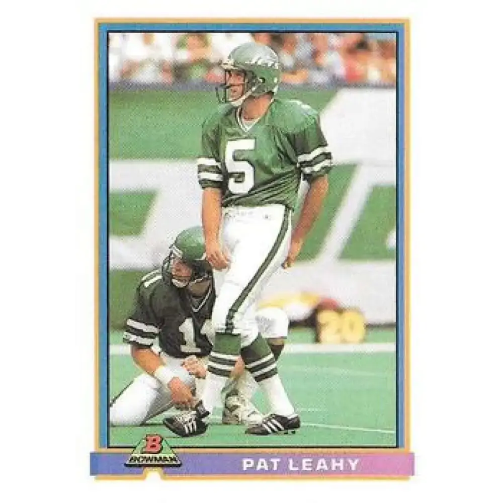 1991 Bowman #391 Pat Leahy NM-MT New York Jets Football Card - Football Card Single