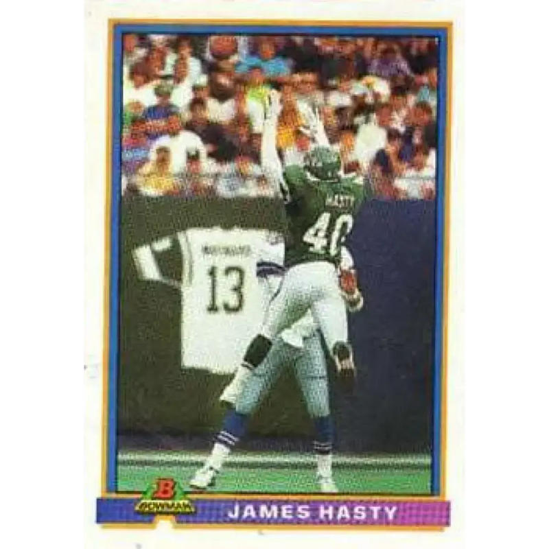 1991 Bowman #393 James Hasty NM-MT New York Jets Football Card - Football Card Single