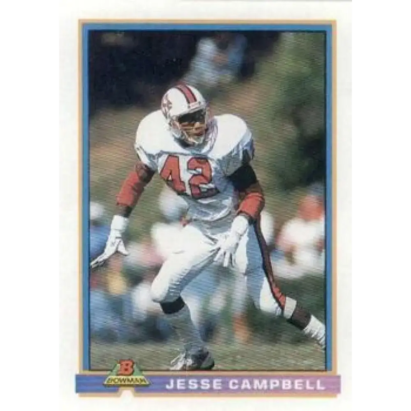1991 Bowman #395b Jesse Campbell NM-MT RC Rookie Philadelphia Eagles Football Card - Football Card Single