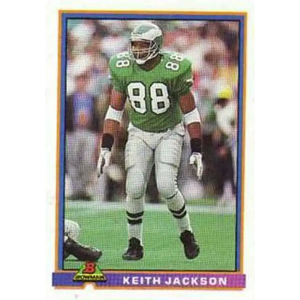1991 Bowman #396 Keith Jackson NM-MT Philadelphia Eagles Football Card - Football Card Single