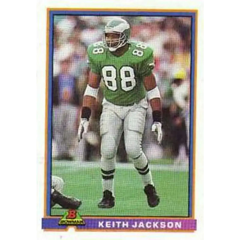 1991 Bowman #396 Keith Jackson NM-MT Philadelphia Eagles Football Card - Football Card Single