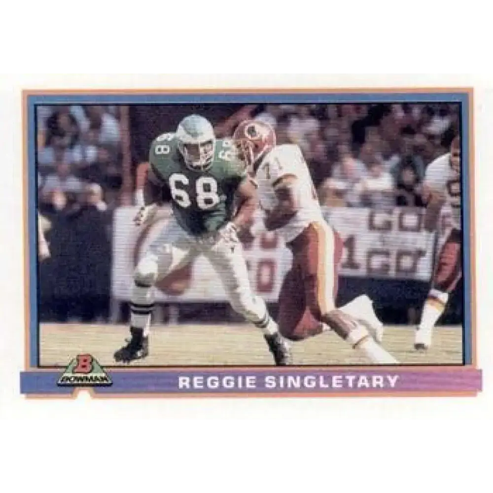 1991 Bowman #402 Reggie Singletary NM-MT RC Rookie Philadelphia Eagles Football Card - Football Card Single