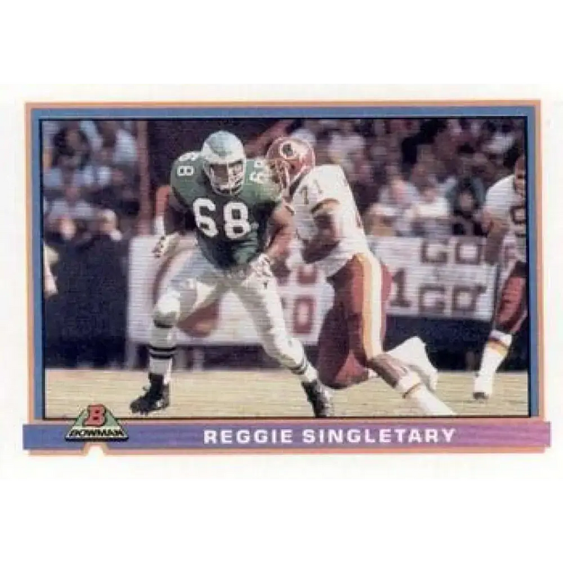 1991 Bowman #402 Reggie Singletary NM-MT RC Rookie Philadelphia Eagles Football Card - Football Card Single