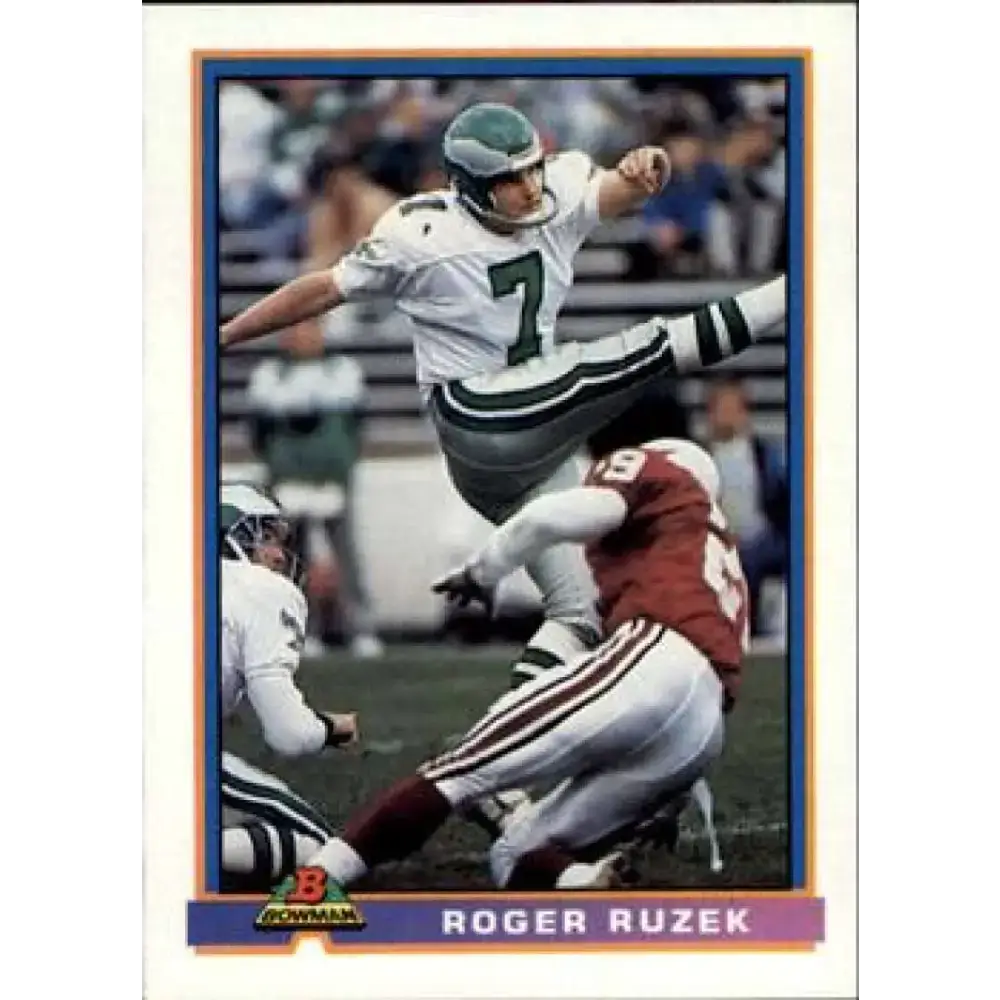 1991 Bowman #408 Roger Ruzek NM-MT Philadelphia Eagles Football Card - Football Card Single