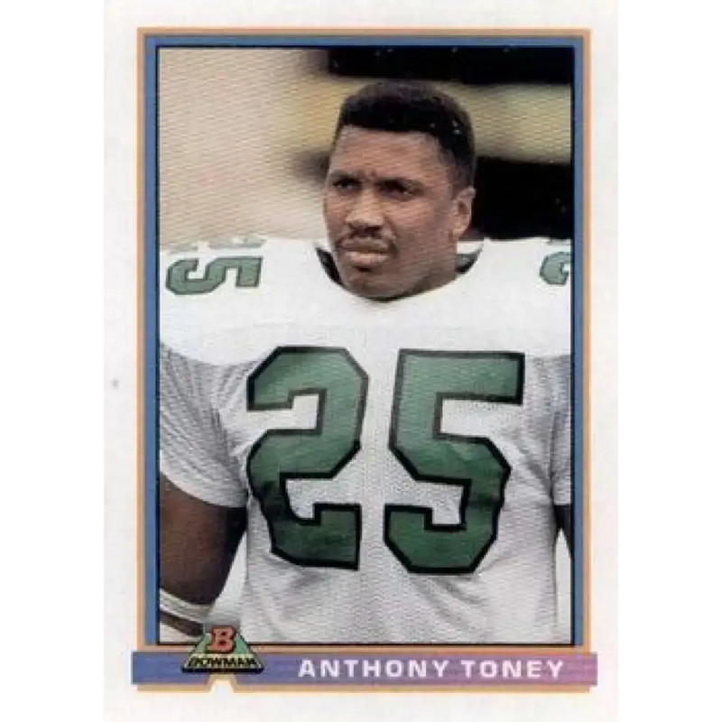 1991 Bowman #410 Anthony Toney NM-MT Philadelphia Eagles Football Card - Football Card Single