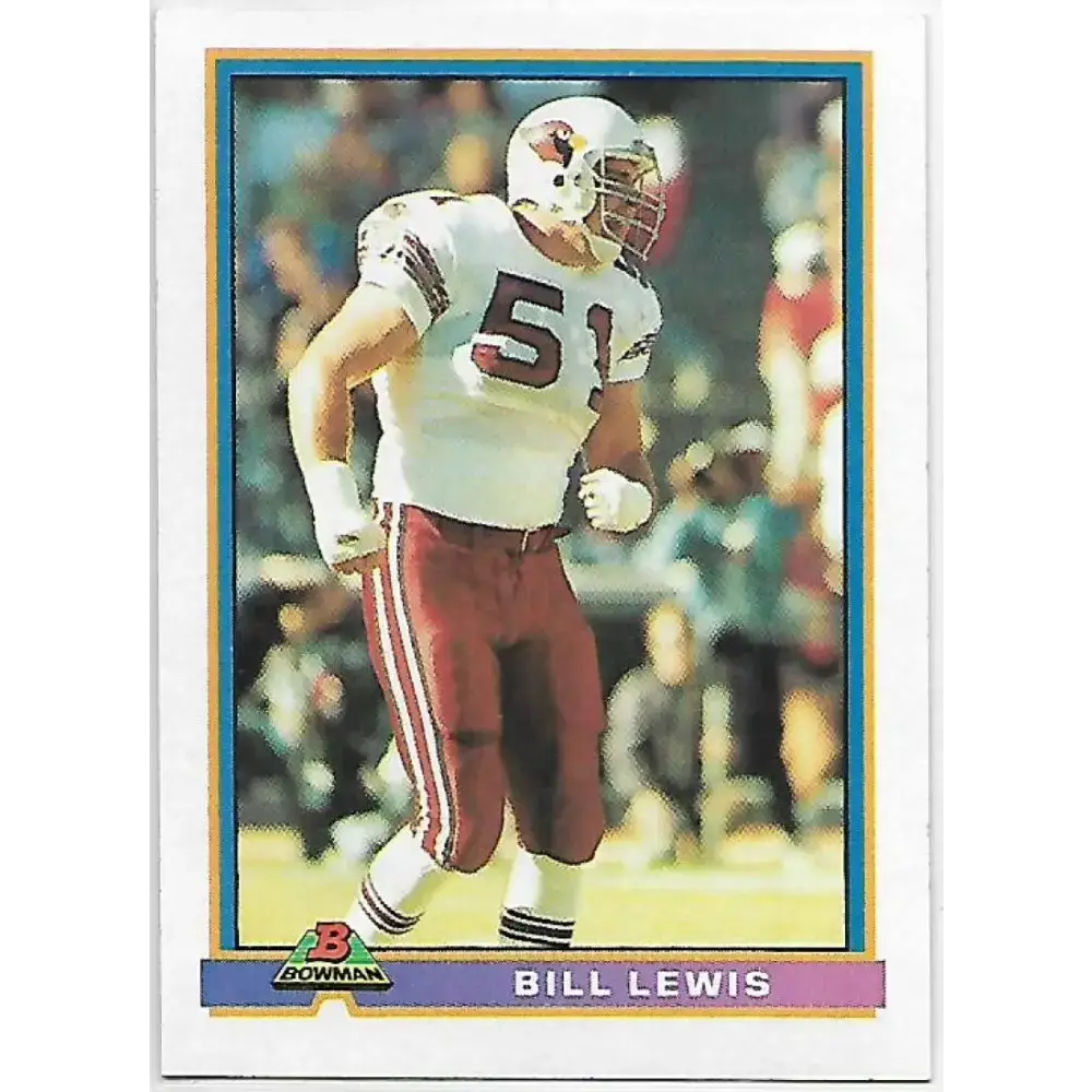 1991 Bowman #428 Bill Lewis NM-MT Football Card - Football Card Single