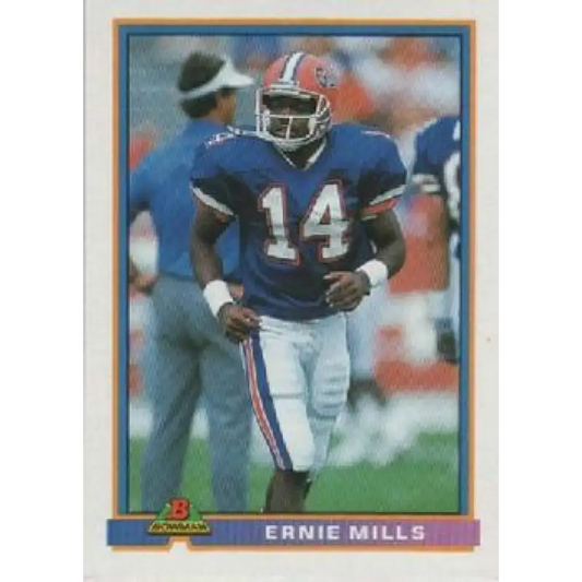 1991 Bowman #432 Ernie Mills NM-MT RC Rookie Pittsburgh Steelers Football Card