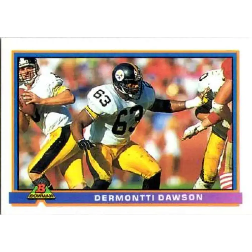 1991 Bowman #435 Dermontti Dawson NM-MT Pittsburgh Steelers Football Card - Football Card Single