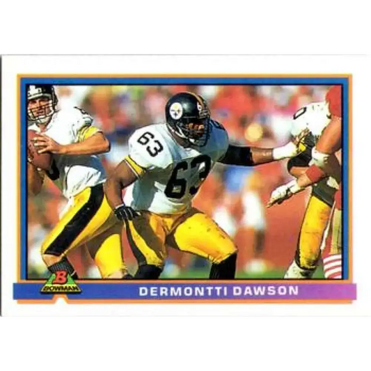 1991 Bowman #435 Dermontti Dawson NM-MT Pittsburgh Steelers Football Card
