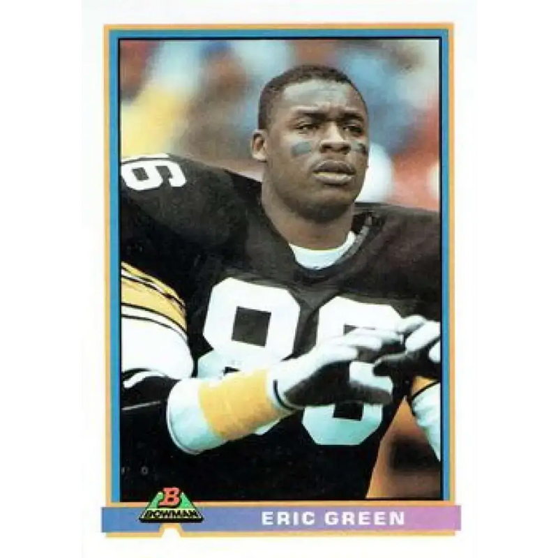 1991 Bowman #437 Eric Green NM-MT Pittsburgh Steelers Football Card - Football Card Single