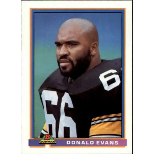 1991 Bowman #438 Donald Evans NM-MT Pittsburgh Steelers Football Card