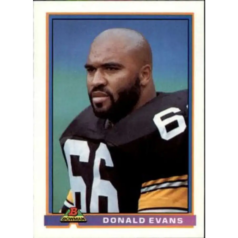1991 Bowman #438 Donald Evans NM-MT Pittsburgh Steelers Football Card - Football Card Single