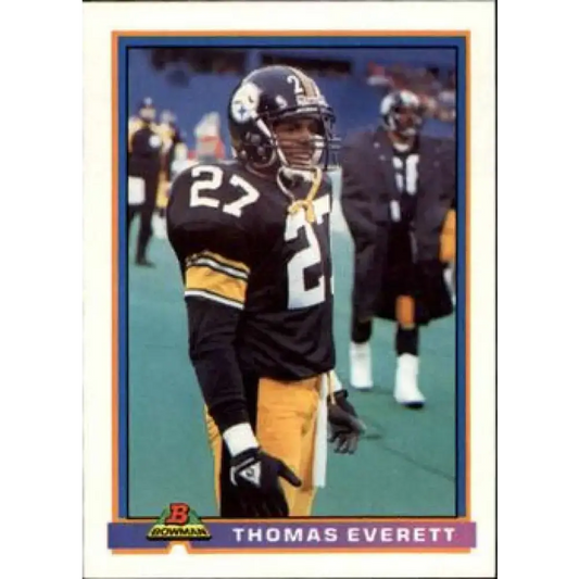 1991 Bowman #444 Thomas Everett NM-MT Pittsburgh Steelers Football Card