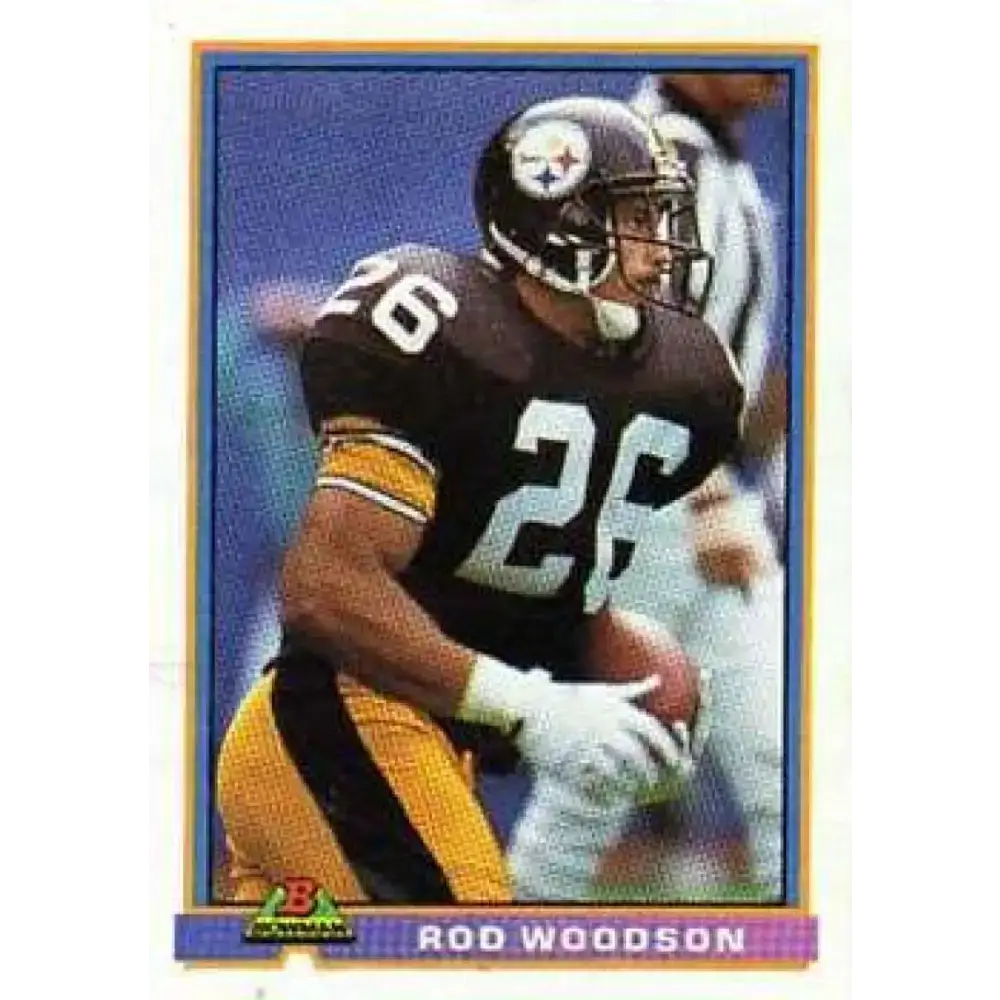 1991 Bowman #446 Rod Woodson NM-MT Pittsburgh Steelers Football Card - Football Card Single