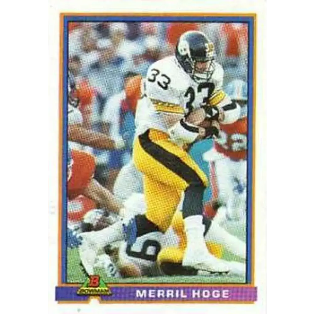 1991 Bowman #448 Merril Hoge NM-MT Pittsburgh Steelers Football Card