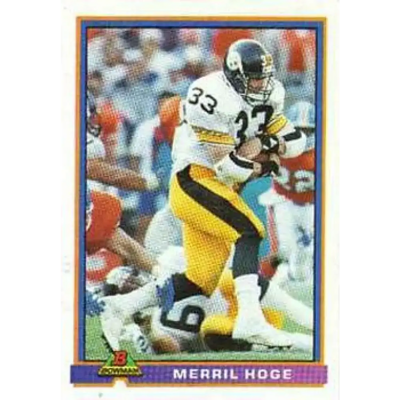 1991 Bowman #448 Merril Hoge NM-MT Pittsburgh Steelers Football Card