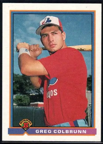 Original gloss 1991 Bowman Greg Colbrunn rookie baseball card simply sandoval cards typically sell