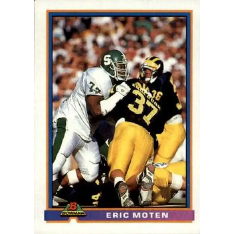 1991 Bowman #450 Eric Moten NM-MT RC Rookie San Diego Chargers Football Card - Football Card Single