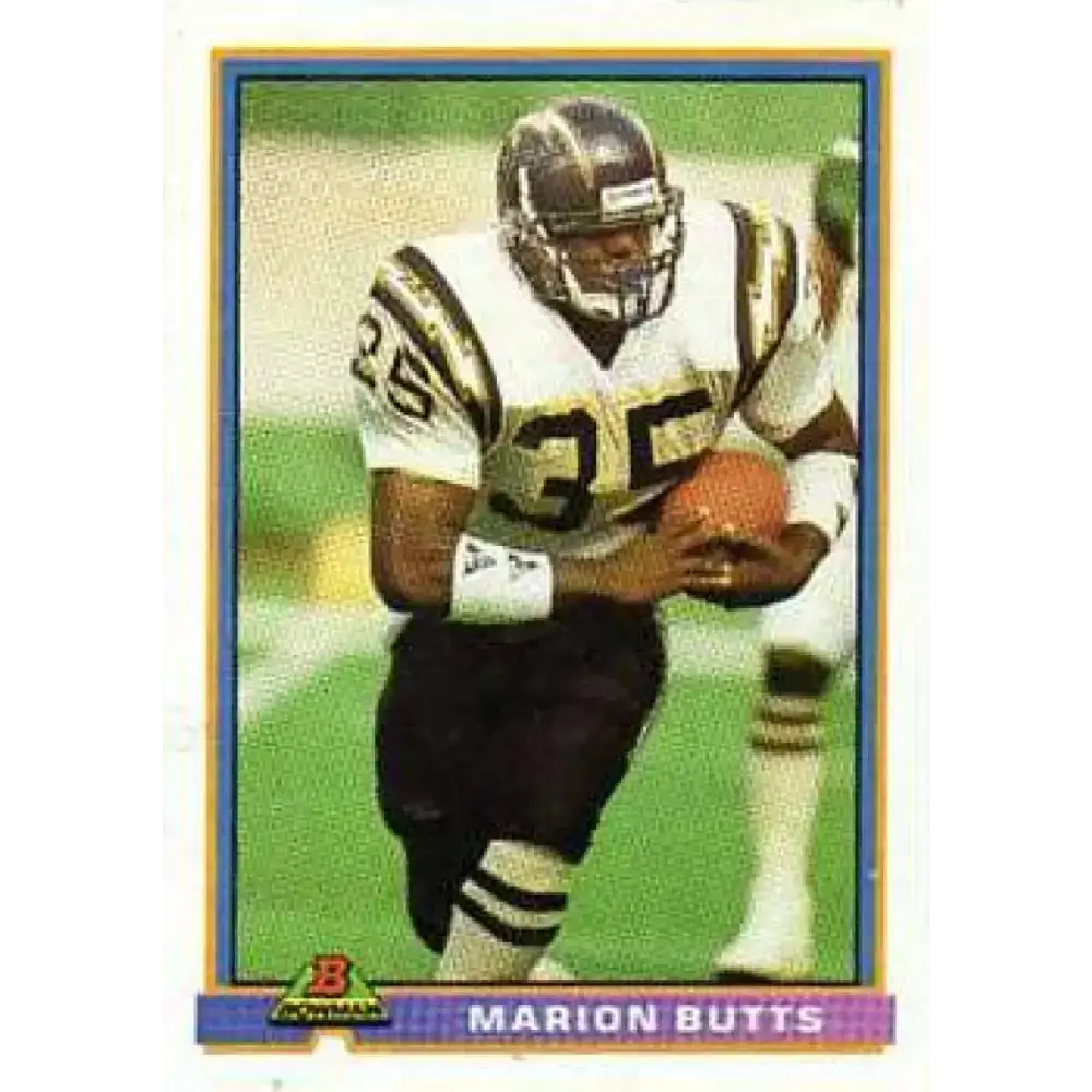1991 Bowman #451 Marion Butts NM-MT San Diego Chargers Football Card - Football Card Single