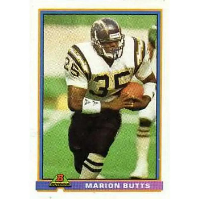 1991 Bowman #451 Marion Butts NM-MT San Diego Chargers Football Card - Football Card Single