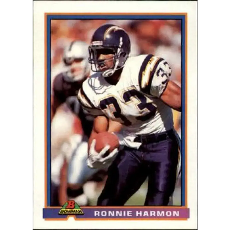 1991 Bowman #453 Ronnie Harmon NM-MT San Diego Chargers Football Card - Football Card Single