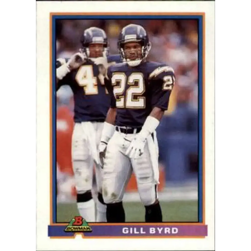 1991 Bowman #454 Gill Byrd NM-MT San Diego Chargers Football Card - Football Card Single