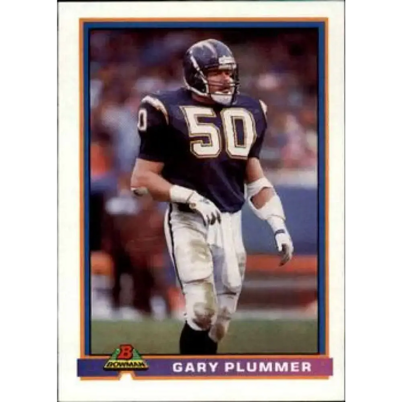 1991 Bowman #461 Gary Plummer NM-MT San Diego Chargers Football Card - Football Card Single