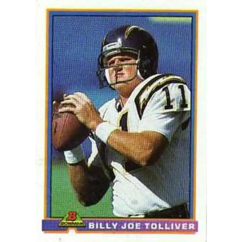 1991 Bowman #462 Billy Joe Tolliver NM-MT San Diego Chargers Football Card - Football Card Single
