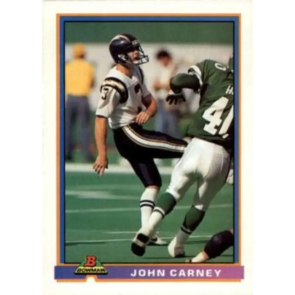 1991 Bowman #467 John Carney NM-MT San Diego Chargers Football Card - Football Card Single
