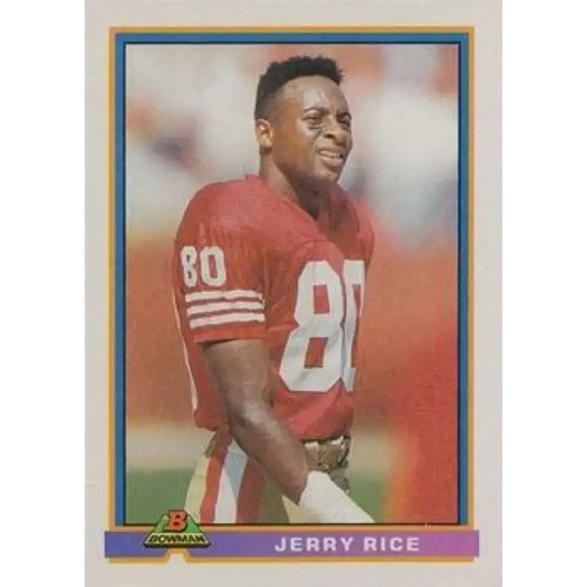 1991 Bowman #470 Jerry Rice NM-MT San Francisco 49ers Football Card